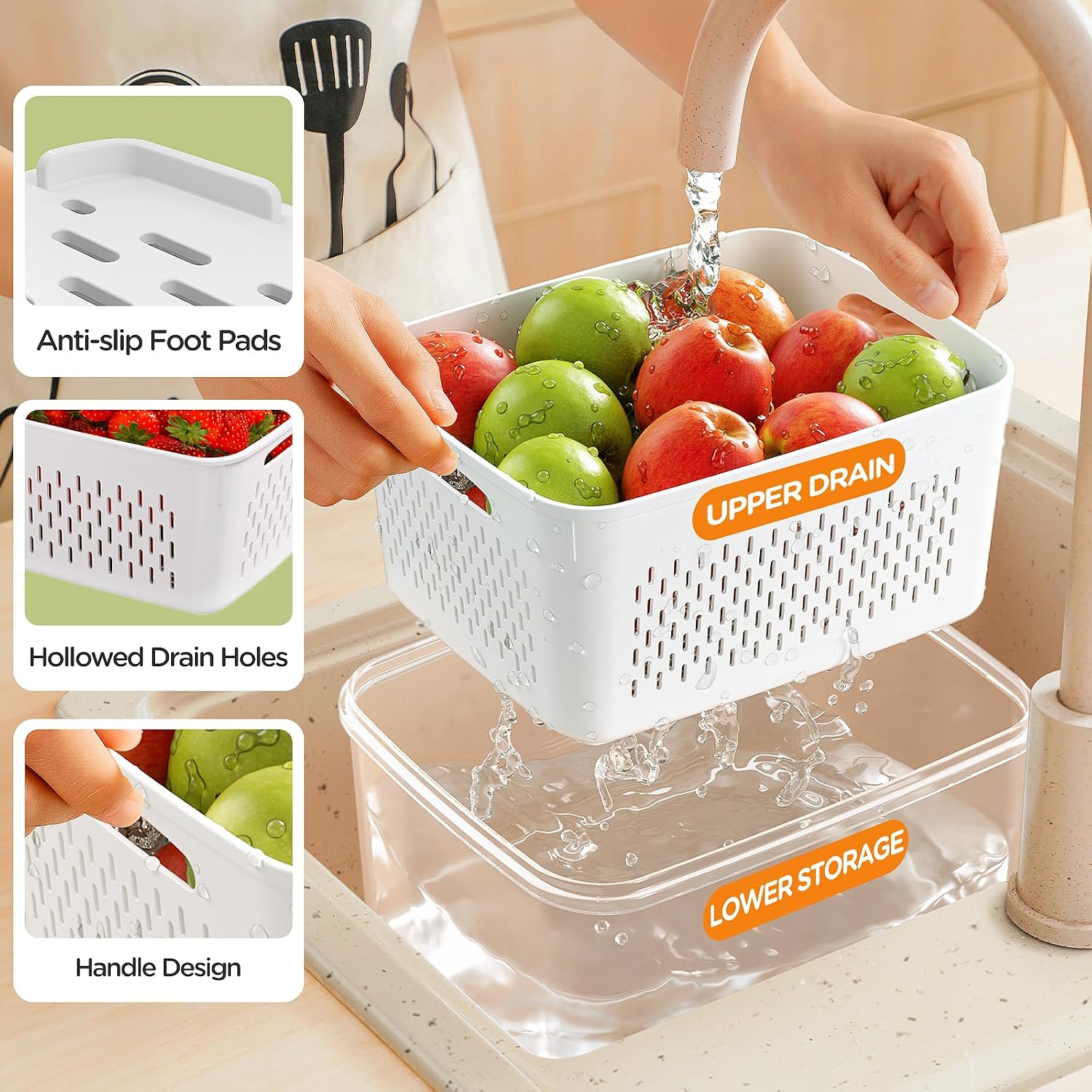 5 Pack Fridge Organizers