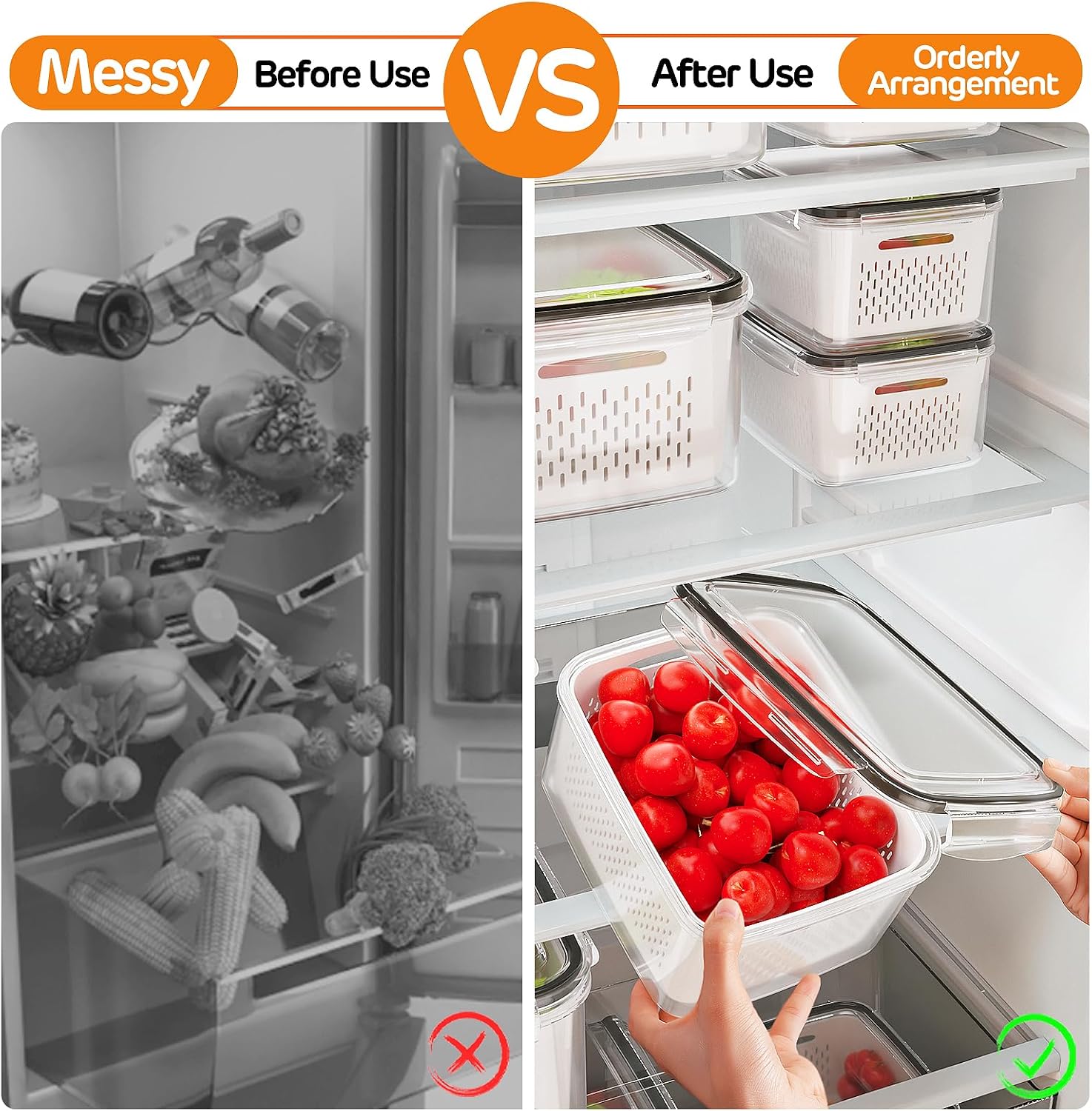 5 Pack Fridge Organizers