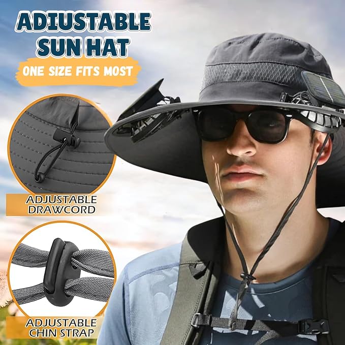 Solar Cooling Fan Hat