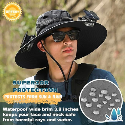 Solar Cooling Fan Hat