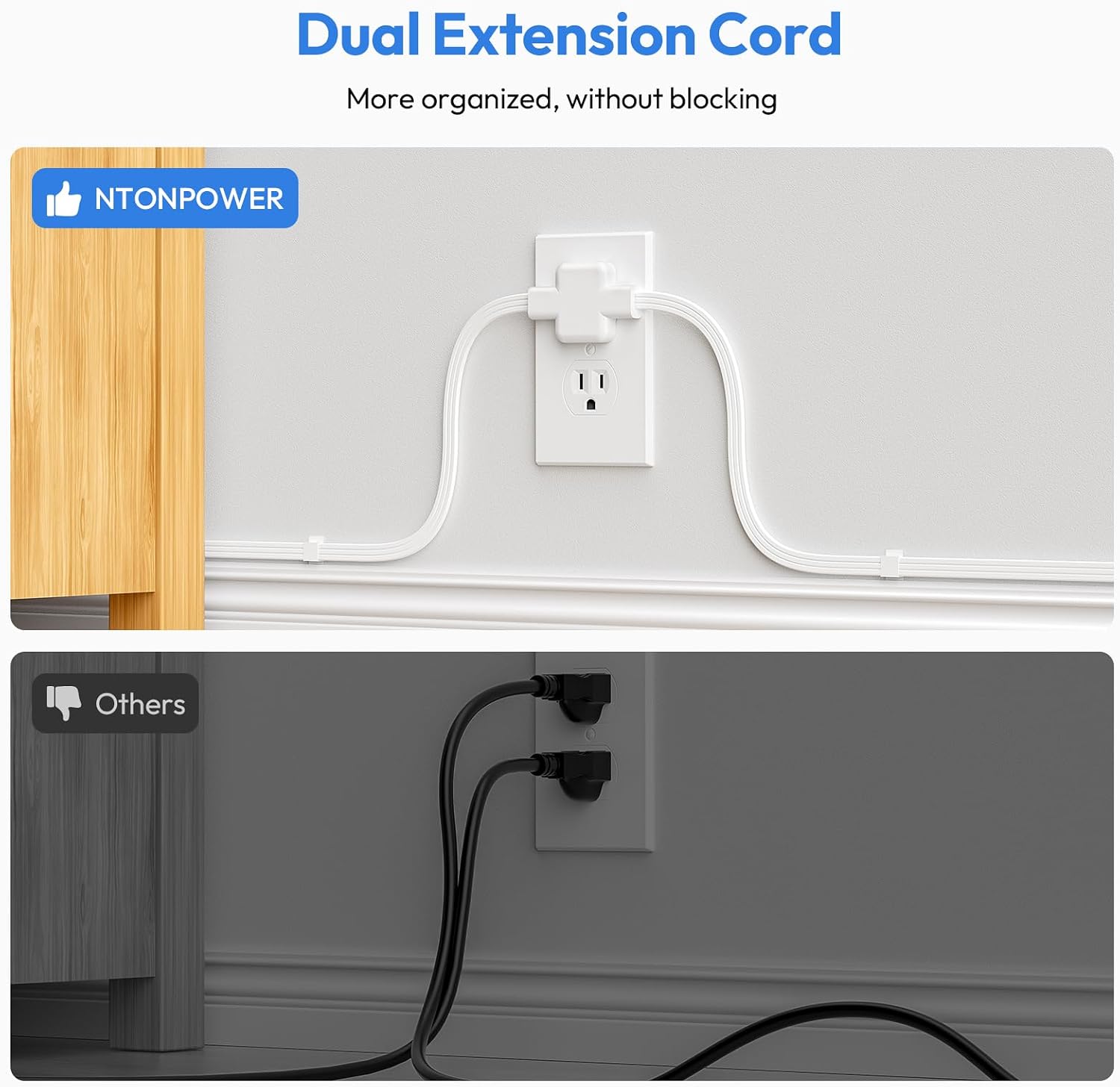 Varaletti DualReach Split Extension Cord