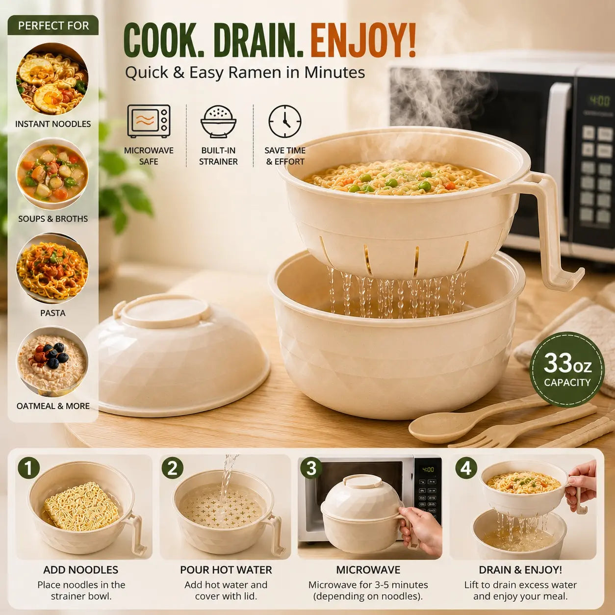 Microwavable Ramen Bowl